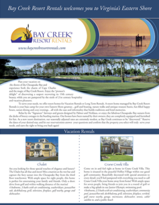 Bay Creek Resort Rentals