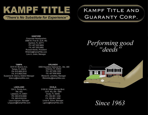 Kampf Title - Kampf Title and Guaranty Corp.